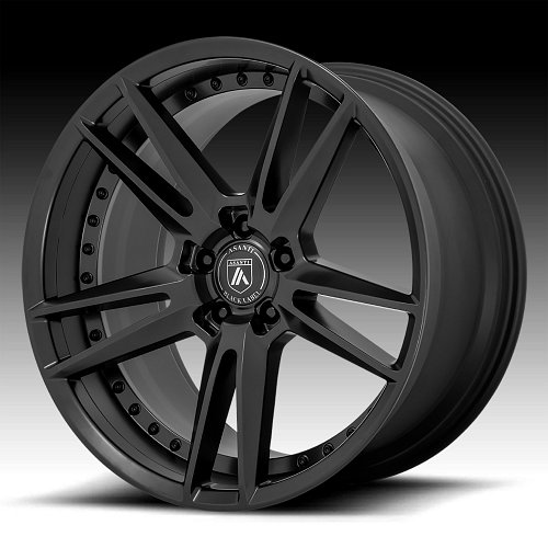 Asanti Black Label ABL33 Reign Satin Black Custom Wheels 1